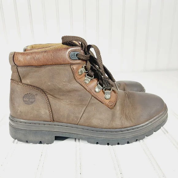 Timberland 1234 242 Hiking Nubuck Leather Brown Lace Up Boots X374 - Picture 5 of 11